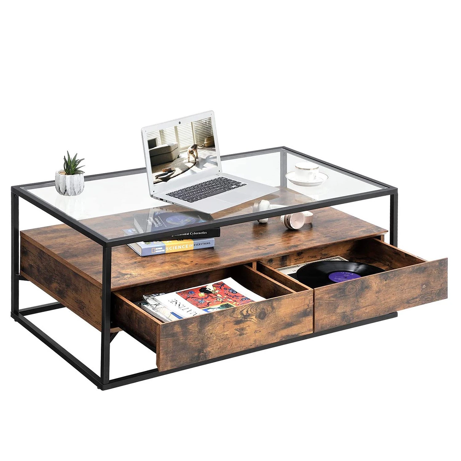 Red Living Couchtisch Cottage Hill - Glas / Metall - Braun / Schwarz 6 Red Living Couchtisch Cottage Hill - Glas / Metall - Braun / Schwarz – Bild 6