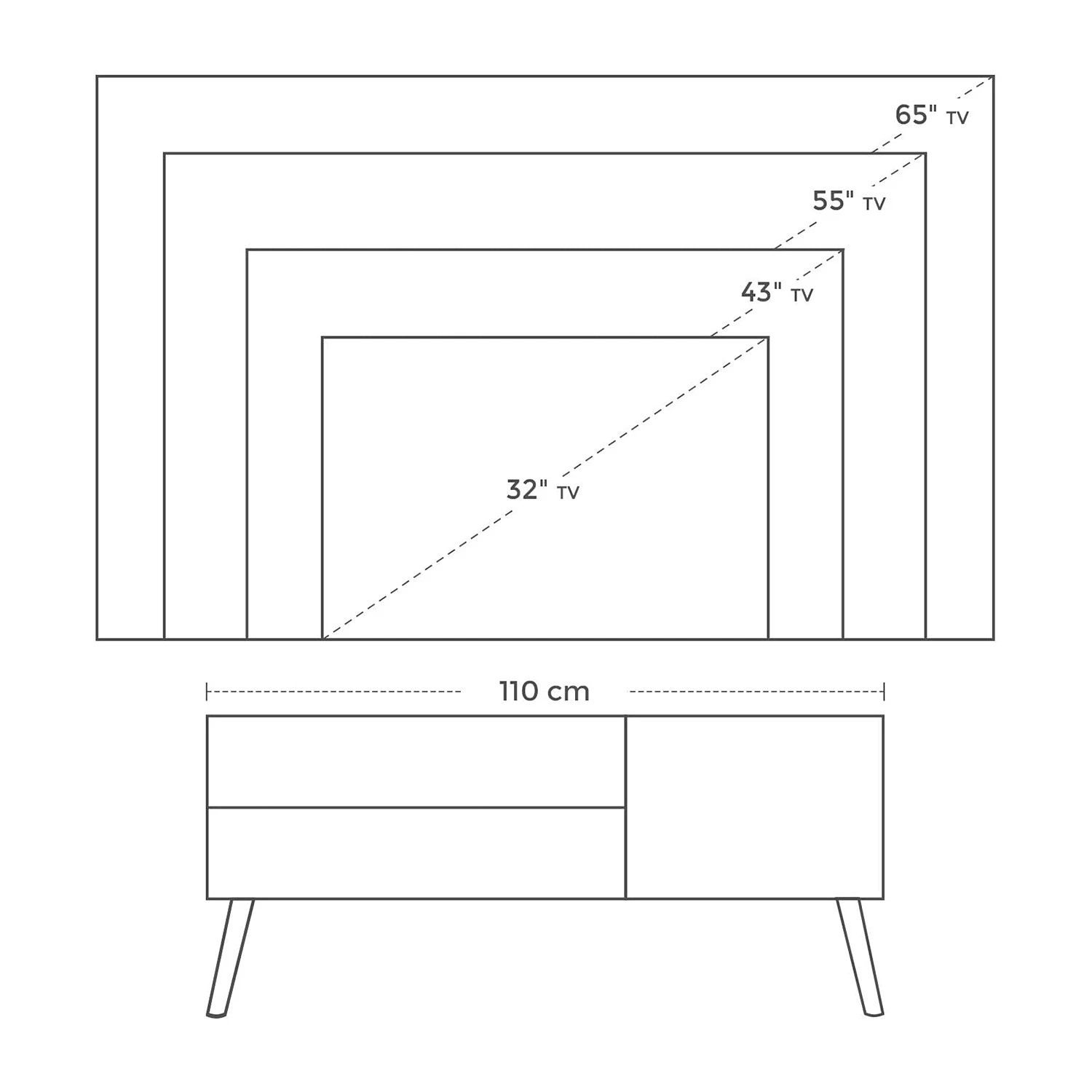 Red Living TV-Lowboard Gillett - Weiß / Gummibaum Hell 7 Red Living TV-Lowboard Gillett - Weiß / Gummibaum Hell – Bild 7