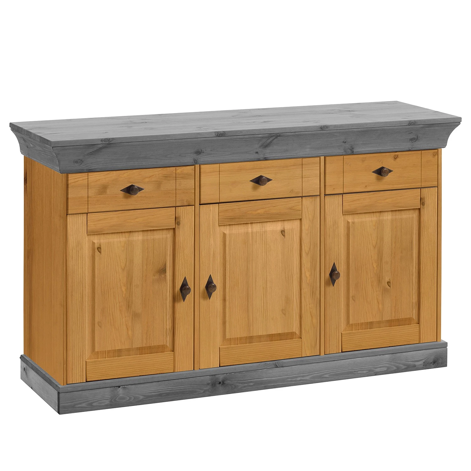 Maison Belfort Buffet Bergen I - Kiefer massiv - Kiefer Laugenfarbig / Kiefer Grau 7 Maison Belfort Buffet Bergen I - Kiefer massiv - Kiefer Laugenfarbig / Kiefer Grau – Bild 7