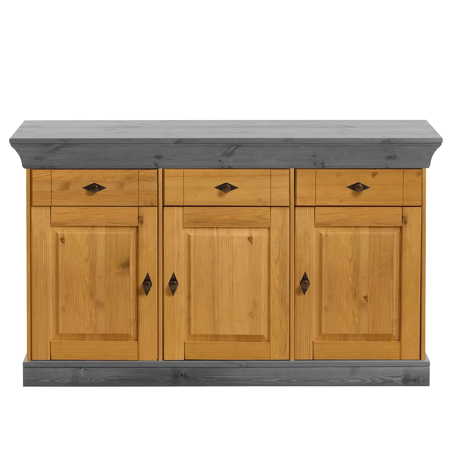 Maison Belfort Buffet Bergen I - Kiefer massiv - Kiefer Laugenfarbig / Kiefer Grau 8 Maison Belfort Buffet Bergen I - Kiefer massiv - Kiefer Laugenfarbig / Kiefer Grau – Bild 8