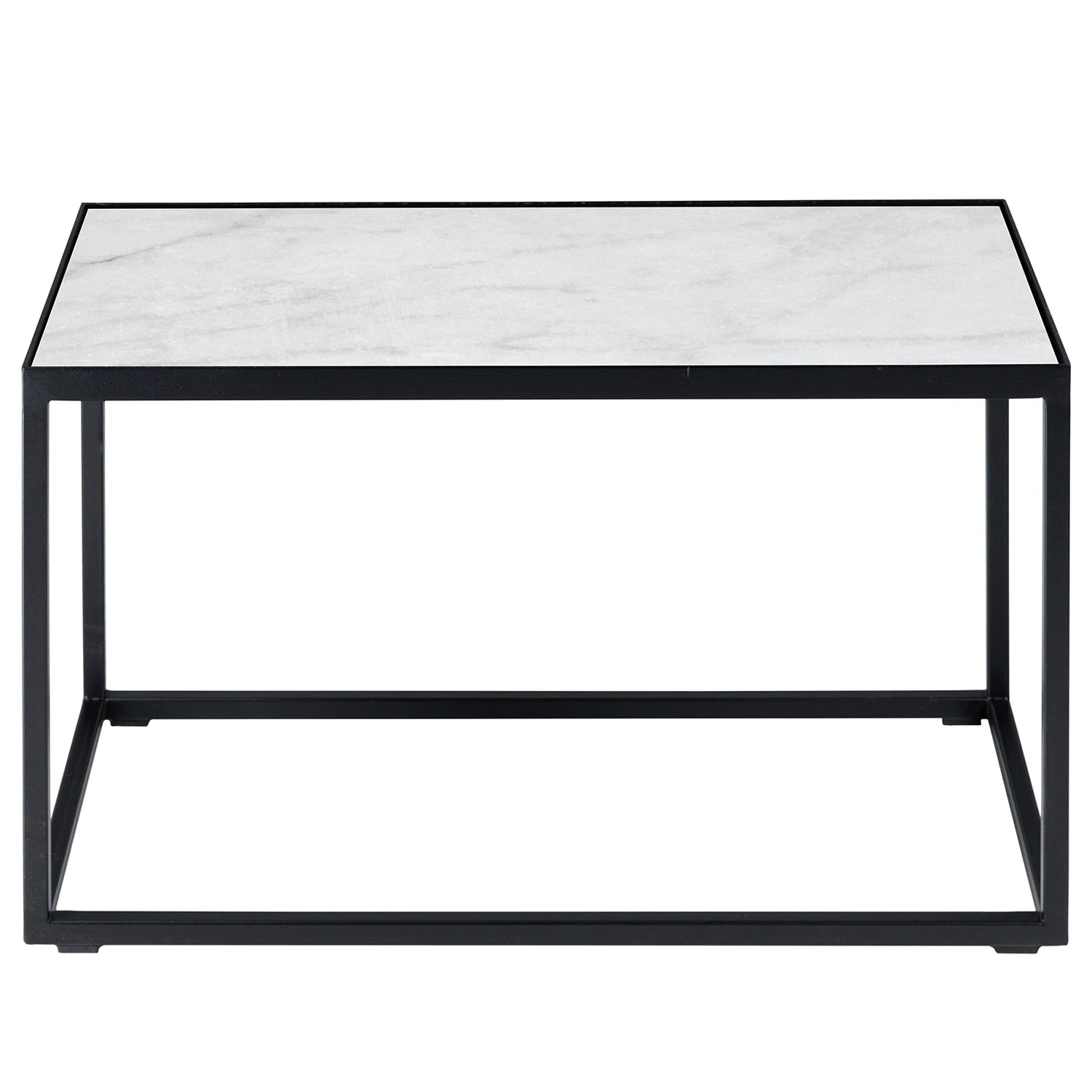 Red Living Couchtisch Midford I - Stein / Metall - Weiß / Schwarz 2 Red Living Couchtisch Midford I - Stein / Metall - Weiß / Schwarz – Bild 2