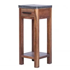 Ars manufacti Beistelltisch Mackz - Akazie massiv - Akazie / Antik Schwarz