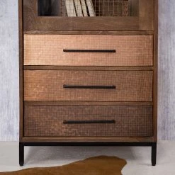 Ars manufacti Standvitrine Copp - Mango massiv / Metall - Kupfer / Mango Dunkel -Wohnzimmermöbel boutique en ligne 1000226079 211122 080411000034 DETAILS P000000001000226079