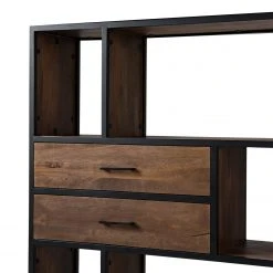 Ars manufacti Regal Moboki - Mango massiv / Metall - Mango Dunkel / Schwarz -Wohnzimmermöbel boutique en ligne 1000226166 210430 12501800006 DETAILS P000000001000226166