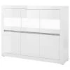 Loftscape Highboard Cape Ann - Hochglanz Weiß / Matt Weiß