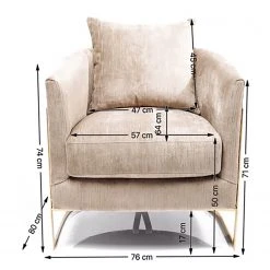 Kare Design Sessel La Vida - Webstoff -Wohnzimmermöbel boutique en ligne 1000226268 210210 15401900086 SKETCH DETAILS P000000001000226268 sketch