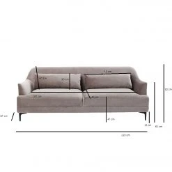 Kare Design Sofa Proud (3-Sitzer) - Samt 25 Kare Design Sofa Proud (3-Sitzer) - Samt -Wohnzimmermöbel boutique en ligne 1000226270 210210 15415800105 SKETCH DETAILS P000000001000226270 sketch