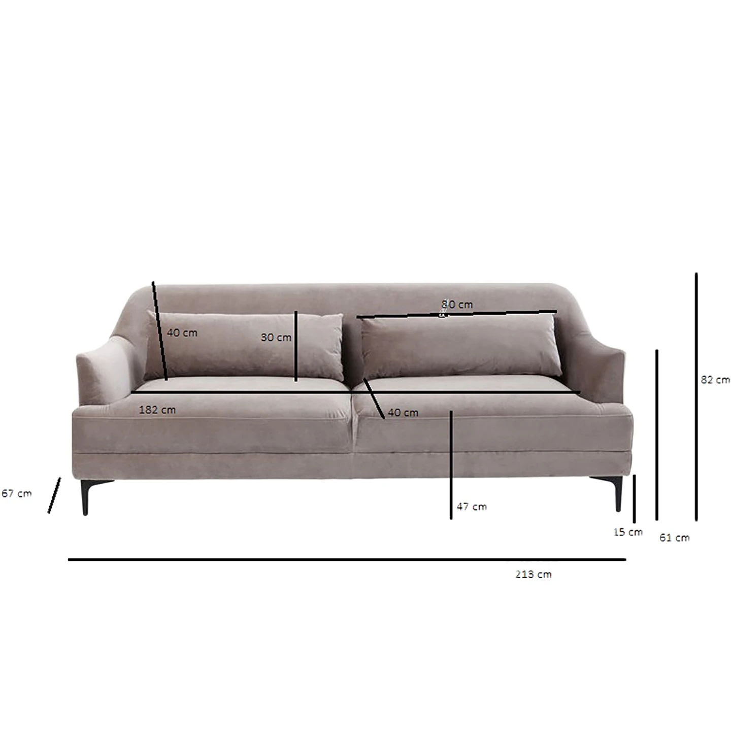 Kare Design Sofa Proud (3-Sitzer) - Samt 13 Kare Design Sofa Proud (3-Sitzer) - Samt – Bild 13