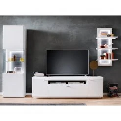 Loftscape Wohnwand Cassville II (3-teilig) - Matt Weiß / Anthrazit