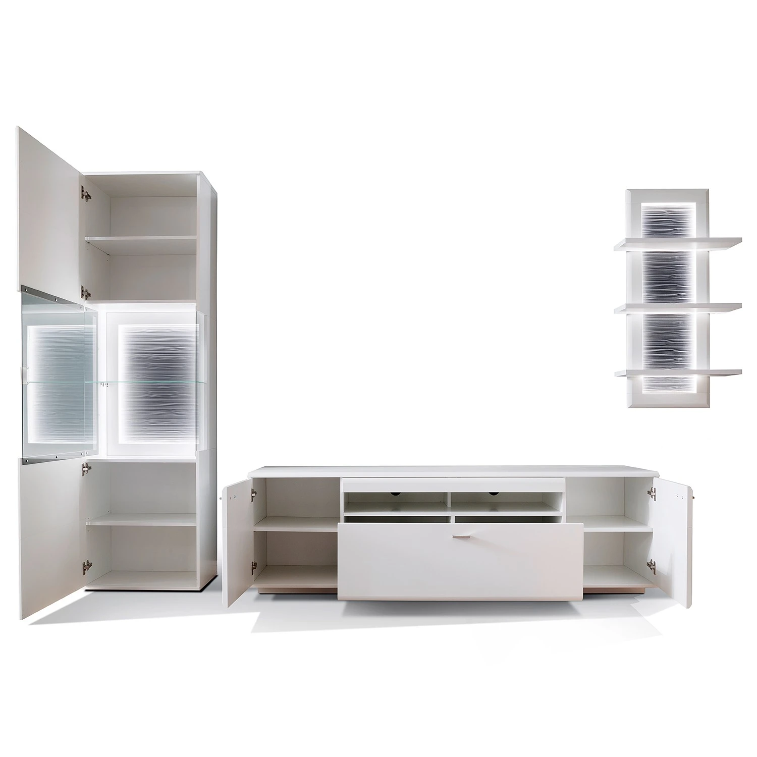 Loftscape Wohnwand Cassville II (3-teilig) - Matt Weiß / Anthrazit 7 Loftscape Wohnwand Cassville II (3-teilig) - Matt Weiß / Anthrazit – Bild 7