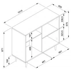 Naturoo Kommode Bouzy I - Eiche Sonoma Dekor -Wohnzimmermöbel boutique en ligne 1000227249 201007 13491700010 SKETCH DETAILS P000000001000227249 sketch