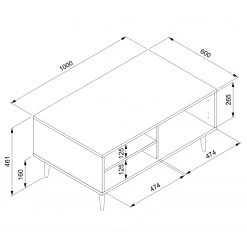 Naturoo Couchtisch Bouzy - Eiche Sonoma Dekor -Wohnzimmermöbel boutique en ligne 1000227259 201007 13495300049 SKETCH DETAILS P000000001000227259 sketch