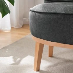 Ridgevalley Polsterhocker Voiteur - Webstoff Nere: Schwarz - Buche Hell -Wohnzimmermöbel boutique en ligne 1000227414 210426 16124800270 DETAILS P000000001000227414