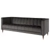 Red Living Sofa Suzy (2,5-Sitzer) - Samt Ravi: Grau