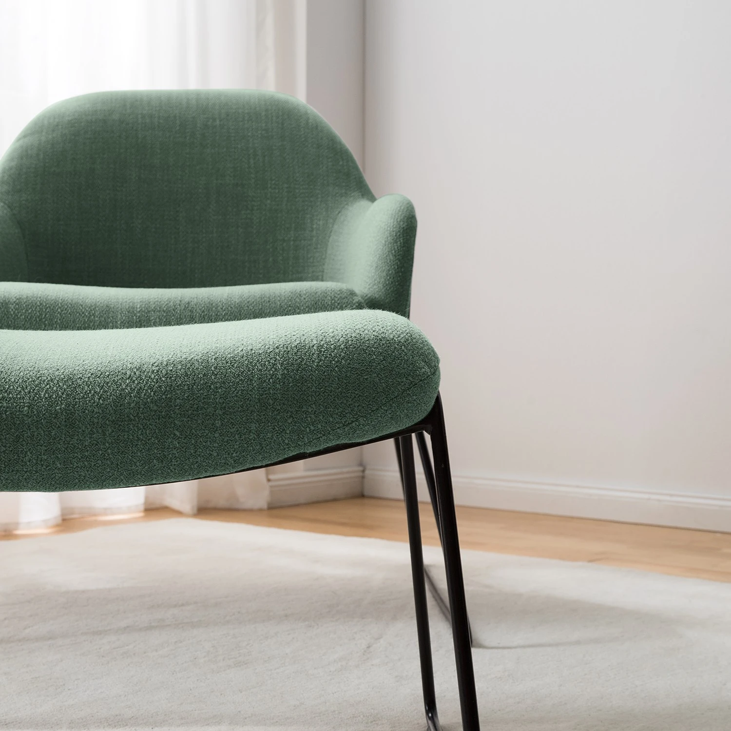 Red Living Polsterhocker Culin - Webstoff Noela: Mintgrau 8 Red Living Polsterhocker Culin - Webstoff Noela: Mintgrau – Bild 8