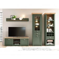 Norrwood Wohnwand Cardet (4-teilig) - Moosgrün / Eiche Wotan Dekor -Wohnzimmermöbel boutique en ligne 1000227559 201016 13035000052 MOOD DETAILS P000000001000227559 mood
