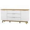 Jahnke Sideboard Libre I - Kerneiche Dekor / Matt Weiß