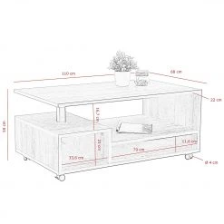 Loftscape Couchtisch Kee - Altholz Dekor -Wohnzimmermöbel boutique en ligne 1000227874 210427 15471700001 SKETCH DETAILS P000000001000227874 sketch