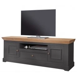 Maison Belfort TV-Lowboard Ummanz I - Kiefer massiv - Kiefer Grau