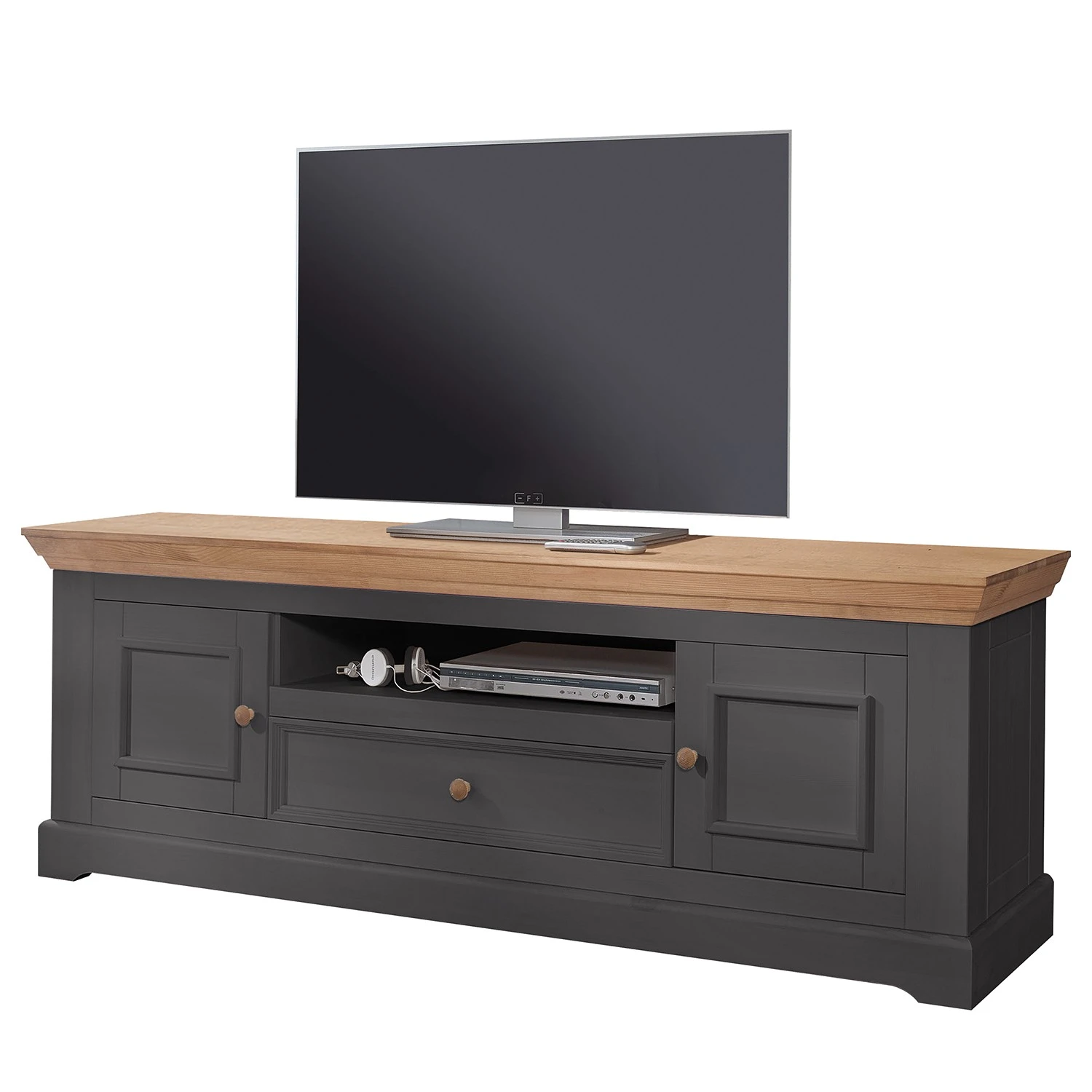 Maison Belfort TV-Lowboard Ummanz I - Kiefer massiv - Kiefer Grau 1 Maison Belfort TV-Lowboard Ummanz I - Kiefer massiv - Kiefer Grau