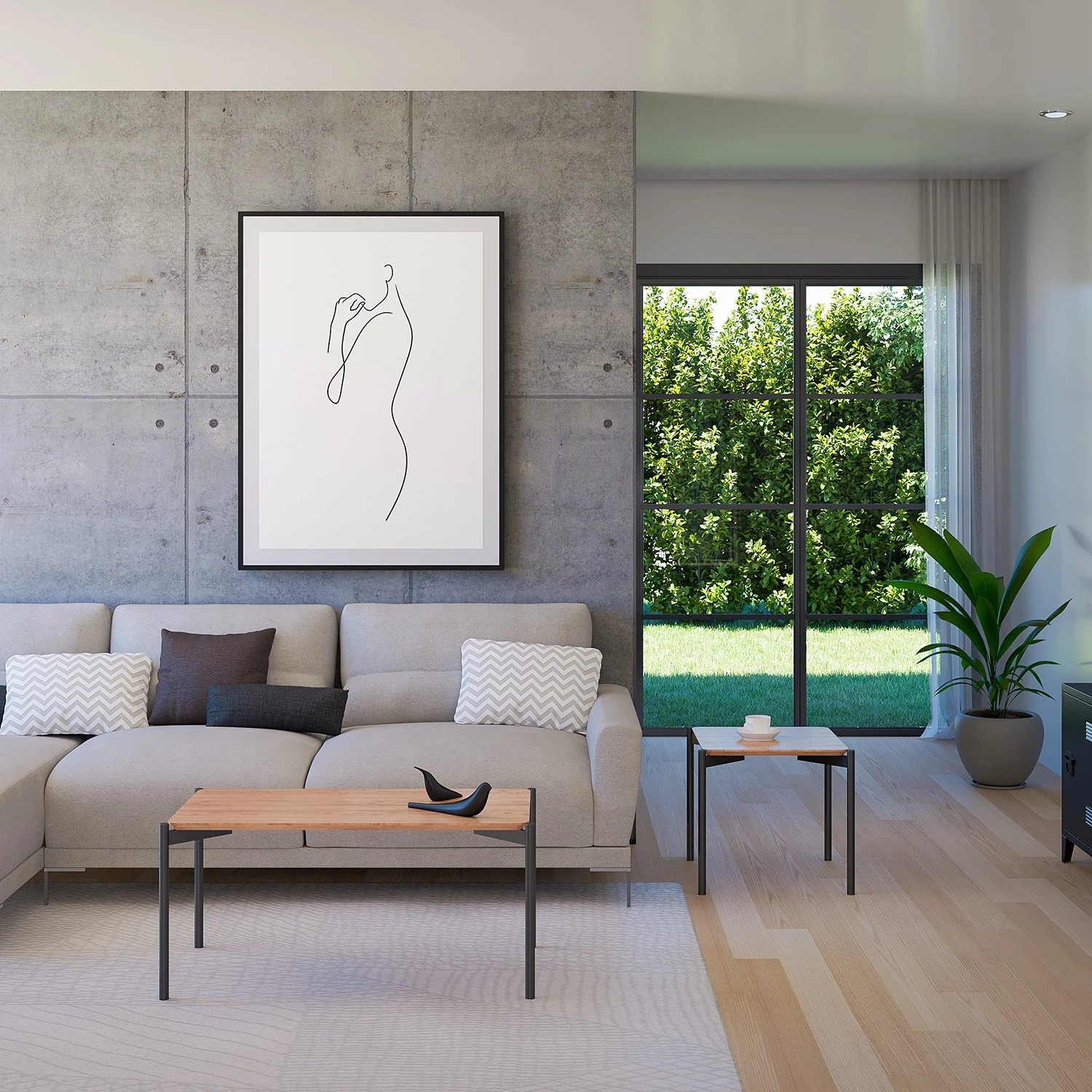 Red Living Beistelltisch Oakton - Echtholzfurnier / Metall - Eiche 2 Red Living Beistelltisch Oakton - Echtholzfurnier / Metall - Eiche – Bild 2