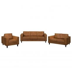 Norrwood 3-Sitzer Sofa MAISON - Mischgewebe Xia: Cognac - Ohne Schlaffunktion -Wohnzimmermöbel boutique en ligne 1000230433 210205 13434100030 DETAILS P000000001000230433