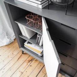 Loftscape Sideboard Nevez II - Weiß / Grau -Wohnzimmermöbel boutique en ligne 1000230749 201113 13074100011 DETAILS P000000001000230749