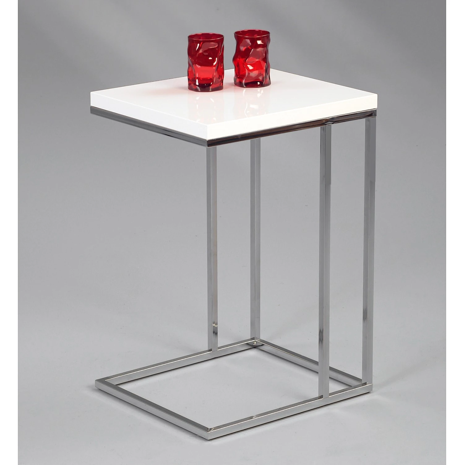 Loftscape Beistelltisch Yebles - Weiß / Silber 2 Loftscape Beistelltisch Yebles - Weiß / Silber – Bild 2