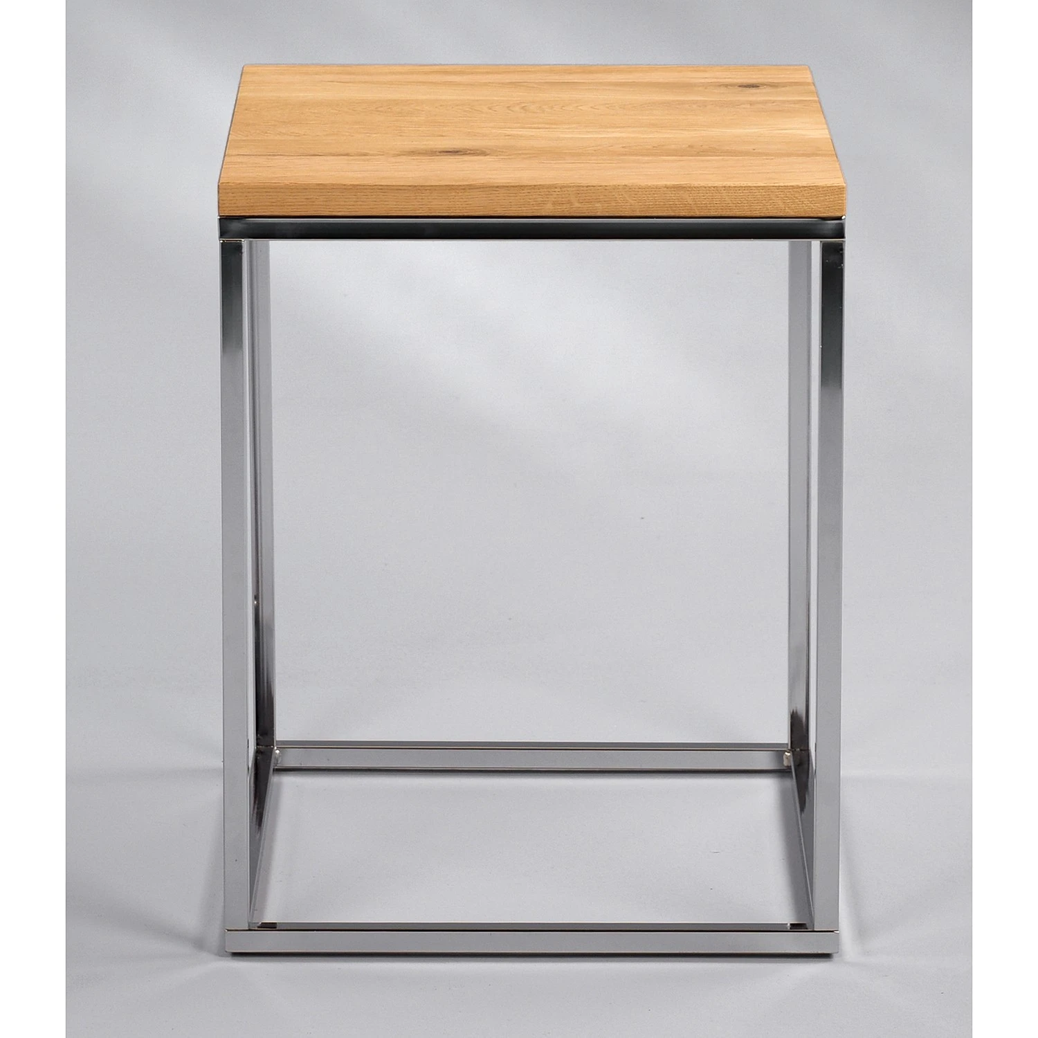 Naturoo Beistelltisch Verignon - Wildeiche massiv / Metall - Wildeiche / Chrom 5 Naturoo Beistelltisch Verignon - Wildeiche massiv / Metall - Wildeiche / Chrom – Bild 5