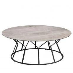 Loftscape Couchtisch Vergne - Glas / Metall - Grau / Schwarz