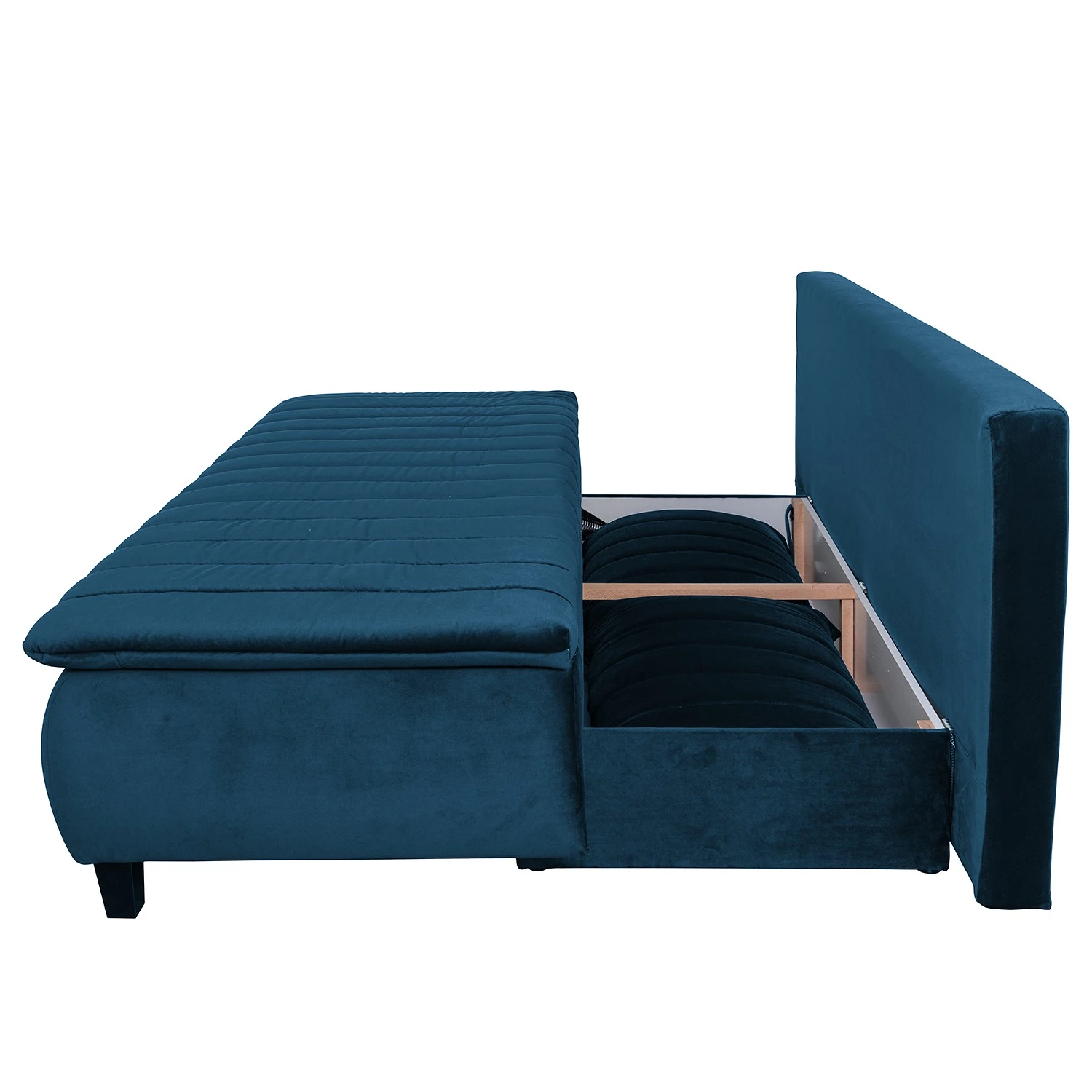 Jack & Alice Schlafsofa Cape Charles - Samt - Samt Ravi: Marineblau 4 Jack & Alice Schlafsofa Cape Charles - Samt - Samt Ravi: Marineblau – Bild 4