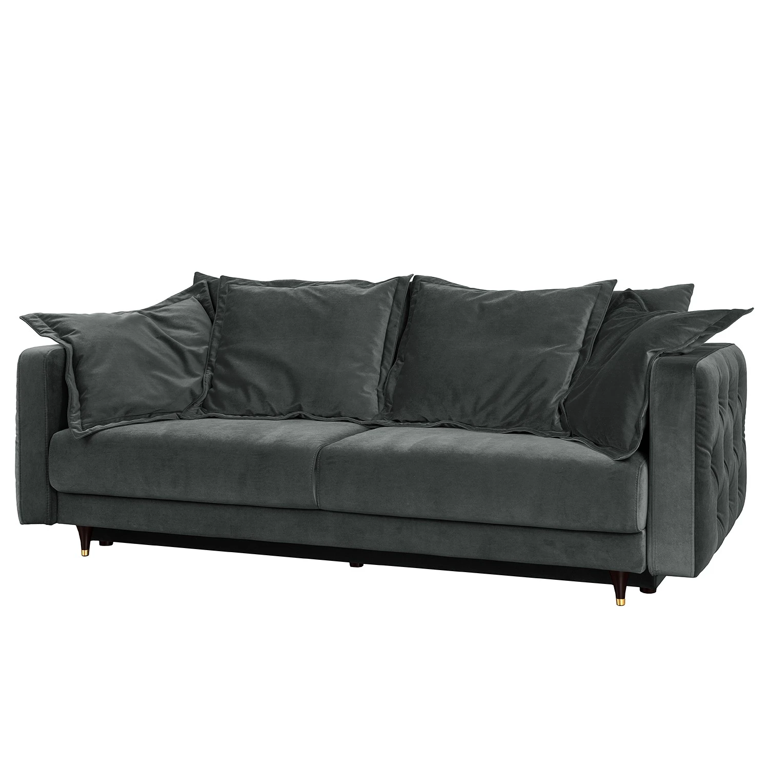 Jack & Alice Big Sofa Cape Vincent - Samt - Samt Vaia: Dunkelgrau 1 Jack & Alice Big Sofa Cape Vincent - Samt - Samt Vaia: Dunkelgrau