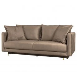 Jack & Alice Schlafsofa Oakpark - Samt - Samt Onoli: Hellbraun