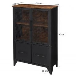 Red Living Kommode Thenon II - Schwarz / Braun -Wohnzimmermöbel boutique en ligne 1000235692 201210 06231800192 SKETCH DETAILS P000000001000235692 sketch