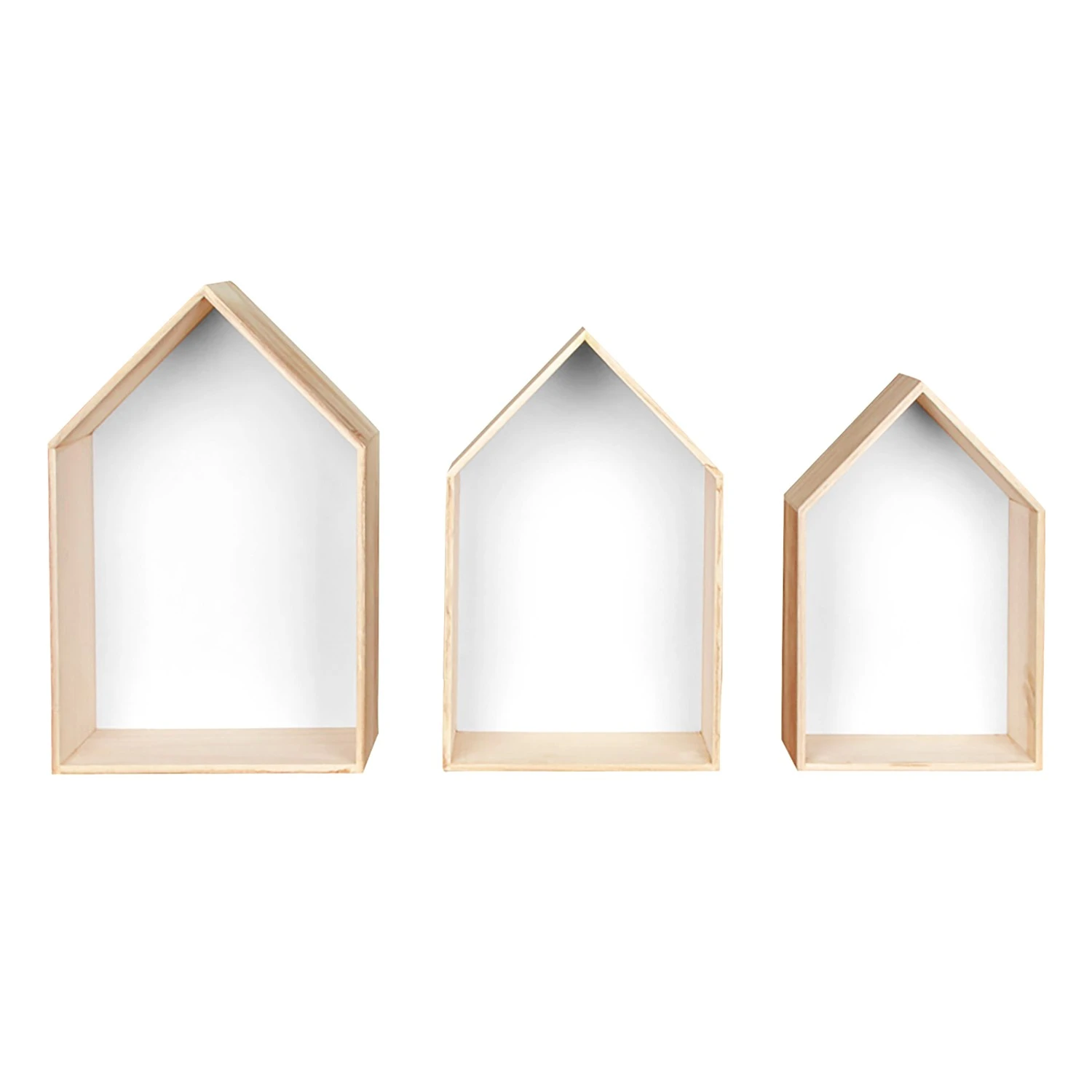 Naturoo Wandregal Cusset II (3er-Set) - Paulownia massiv - Paulownia / Weiß 2 Naturoo Wandregal Cusset II (3er-Set) - Paulownia massiv - Paulownia / Weiß – Bild 2