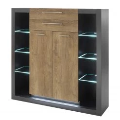 Red Living Highboard Talence - Kastanie Dekor / Grau