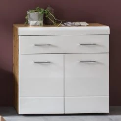 Loftscape Kommode Liffre - Hochglanz Weiß / Eiche Artisan Dekor -Wohnzimmermöbel boutique en ligne 1000237336 201230 13112400008 MOOD DETAILS P000000001000237336 mood