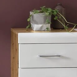 Loftscape Kommode Liffre - Hochglanz Weiß / Eiche Artisan Dekor -Wohnzimmermöbel boutique en ligne 1000237336 201230 13112900009 DETAILS P000000001000237336