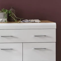 Loftscape Kommode Liffre - Hochglanz Weiß / Eiche Artisan Dekor -Wohnzimmermöbel boutique en ligne 1000237336 201230 13113300010 DETAILS P000000001000237336