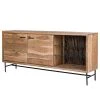 Ars Natura Sideboard Roody - Inkl. Beleuchtung - Akazie massiv / Metall - Akazie / Schwarz