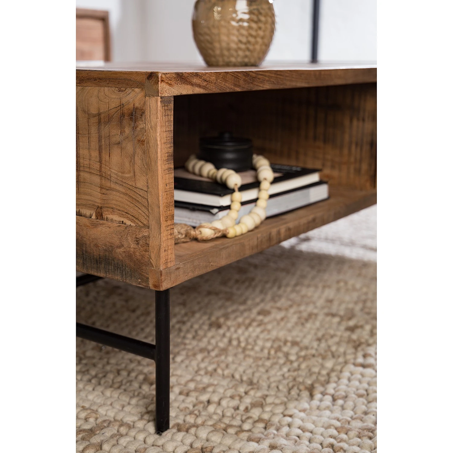 Ars Natura Couchtisch Roody II - Akazie massiv / Metall - Akazie / Schwarz 16 Ars Natura Couchtisch Roody II - Akazie massiv / Metall - Akazie / Schwarz – Bild 16