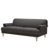Studio Copenhagen Sofa Ginger (2-Sitzer) - Baumwollstoff Nela: Grau - Eiche Hell