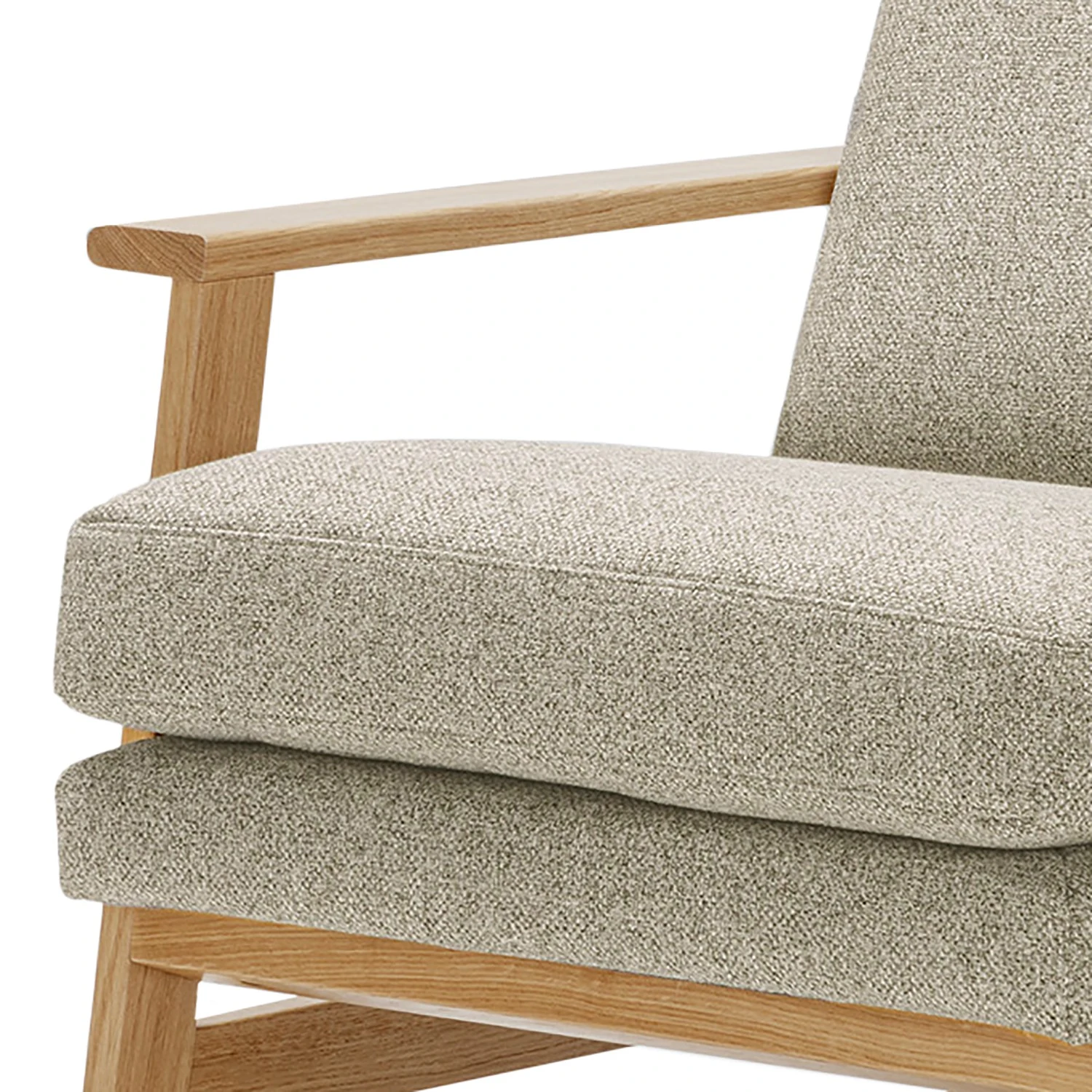 Studio Copenhagen Sessel Pepper - Flachgewebe Shina: Beige - Eiche Hell 3 Studio Copenhagen Sessel Pepper - Flachgewebe Shina: Beige - Eiche Hell – Bild 3