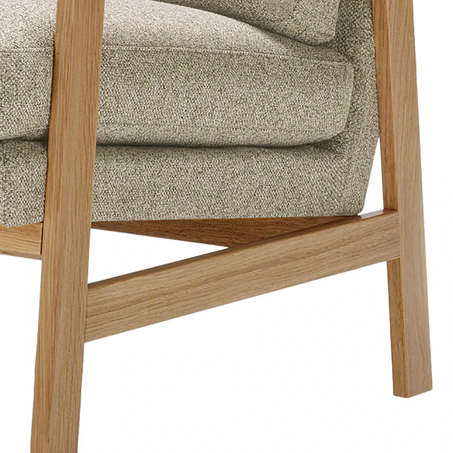 Studio Copenhagen Sessel Pepper - Flachgewebe Shina: Beige - Eiche Hell 4 Studio Copenhagen Sessel Pepper - Flachgewebe Shina: Beige - Eiche Hell – Bild 4