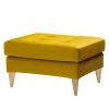 Studio Copenhagen Polsterhocker Powder - Samt Houki: Senfgelb - Eiche Hell