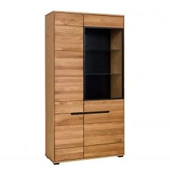 Naturoo Vitrinenschrank Loray - Eiche teilmassiv