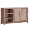 Naturoo Sideboard Rodern II - Sheesham massiv / Wiener Geflecht