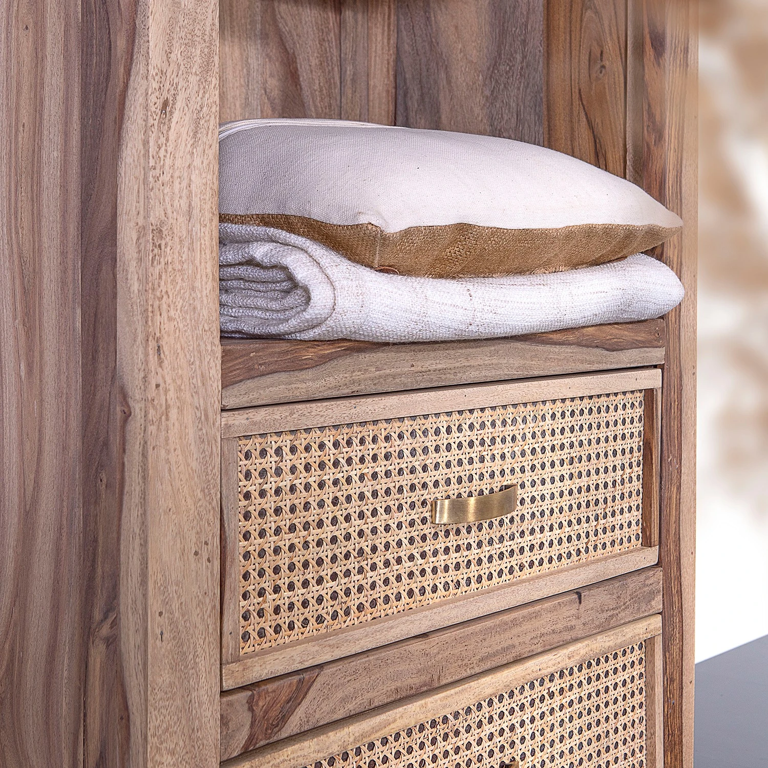 Naturoo Regal Rodern - Sheesham massiv / Wiener Geflecht 4 Naturoo Regal Rodern - Sheesham massiv / Wiener Geflecht – Bild 4