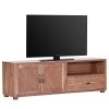 Naturoo TV-Lowboard Valenton I - Akazie massiv / Rattan