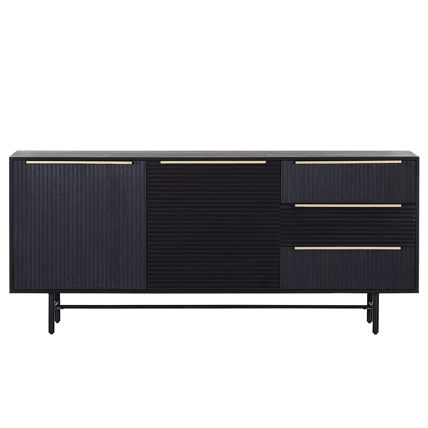 Red Living Sideboard Soyons - Akazie massiv / Metall - Schwarz / Gold 3 Red Living Sideboard Soyons - Akazie massiv / Metall - Schwarz / Gold – Bild 3